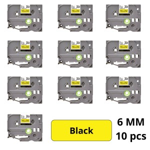 Brother TZe-611 TZe611 label tape Dore compatible set 10 pcs