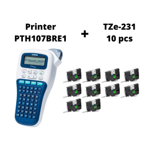 Brother PT-H107B etikečių spausdintuvas + TZe-231/Dore 10pcs