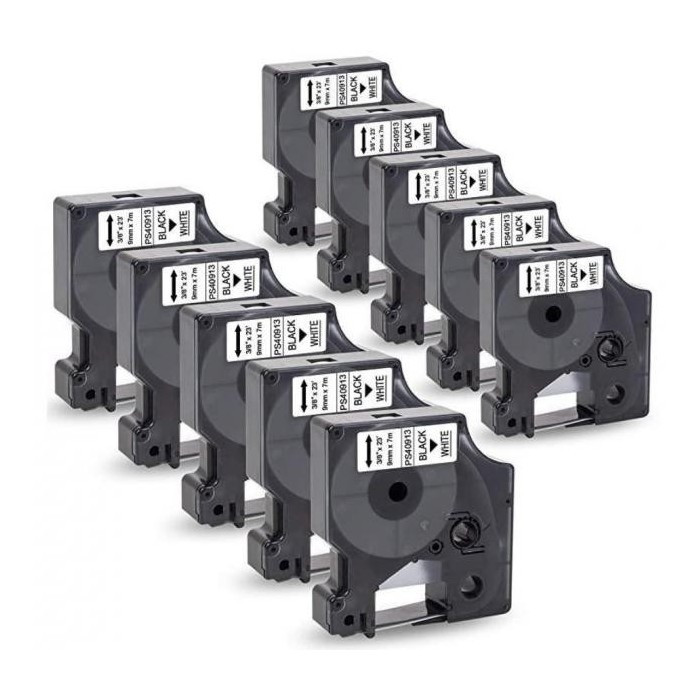 Dore analog printeri label Dymo LabelManager 9mm x 7m D1 D40913 40913 S0720680 Black on White (Komplekt 10tk.)