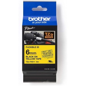 Brother TZe-FX611 TZeFX611 etikečių juosta kasetė