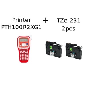 Brother PT-H100R2XG1 PTH100R2XG1 etiketiprinter + TZe-231/Dore 2 tükki