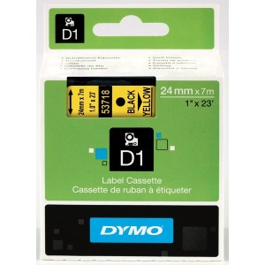 DYMO D1 Juostelė 24mm x7m   juodas ant geltonos (53718   S0720980)