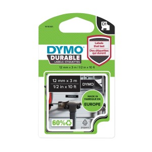 DYMO D1 Durable Lint 12mm x 3m   valge mustal (1978365)