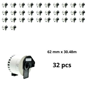 Brother DK-22205 DK22205 etiketi rull Dore analoog komplekt 32 tükki