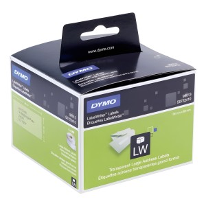 DYMO-tarrat 36 x 89 mm läpinäkyvää muovia (99013 S0722410)