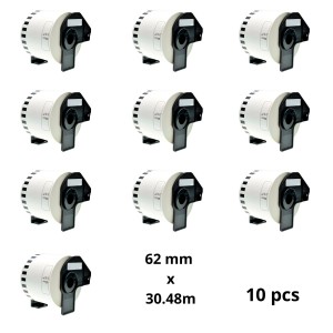 Brother DK-22205 DK22205 62mm x 30480mm termopaberist etiketid, tootja Dore, 10 tk