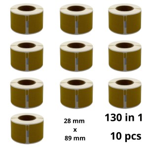 Dymo 99010 S0722370 Gold label roll Dore compatible set 10 pcs