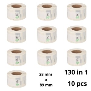 Dymo 99010 S0722370 Silver label roll Dore compatible set 10 pcs