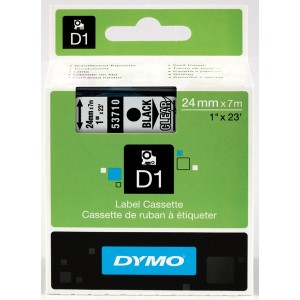 DYMO D1 Tape 24mm x 7m   black on clear (53710   S0720920)
