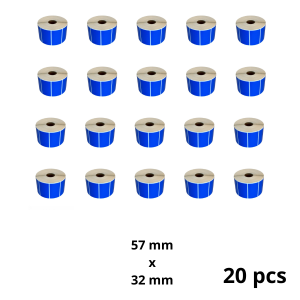 Zebra 800262-125 57mm x 32mm Thermal Paper Labels 25 mm Core Dore Manufacturer, 20 pcs