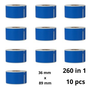 Dymo 99012 Blue S0722400 label roll Dore compatible set 10  pcs