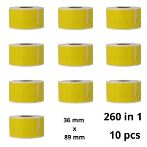 Dymo 99012 Yellow S0722400 label roll Dore compatible set 10  pcs