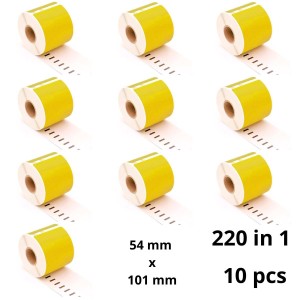 Dymo 99014 S0722430 Silver label roll Dore compatible set 10 pcs