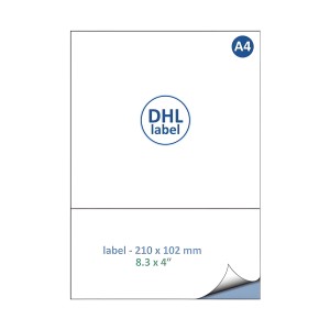 Labels size 102 mm x 210 mm DHL