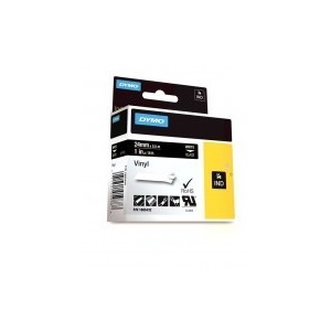 DYMO Rhino Vinilinė Juostelė 24mm x 5.5m   baltas ant juodas (1805432)