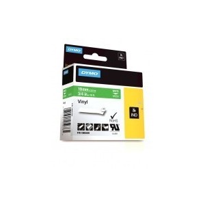 DYMO Rhino VinüülLint 19mm x 5.5m    white on green (1805420)