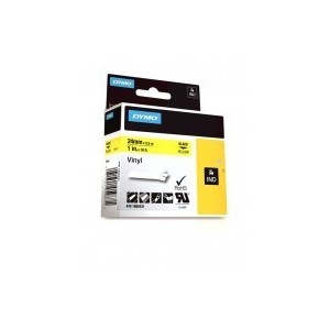 DYMO Rhino vinüülteip 24 mm x 5 5 m   must kollasel (1805431)