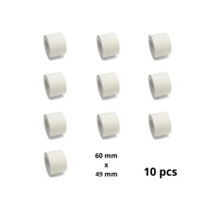 Valge skaala silt 60 mm x 49 mm südamikuga 40 mm sildid rullis 900 Dore analoog komplekt 10 tükki