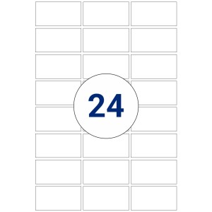 Labels size 64.6 mm x 33.8 mm