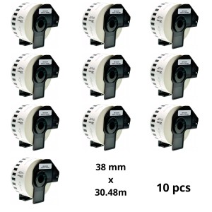 Brother DK-22225 DK22225 38mm x 30480mm Thermal Paper Labels Dore manufacturer, 10 pcs