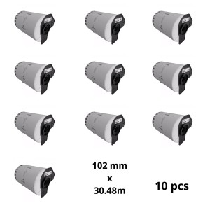 Brother DK-22243 DK22243 102mm x 30480mm Thermal Paper Labels Dore manufacturer, 10 pcs