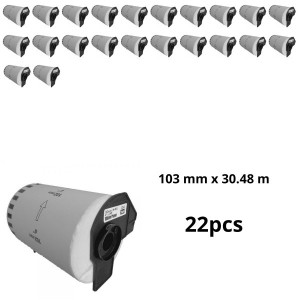 Brother DK-22246 DK22246 103mm x 30480mm Thermal Paper Labels, 22 pcs