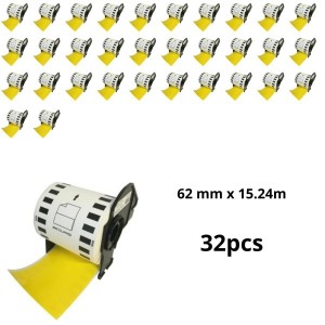 Brother DK-22606 DK22606 62mm x 15240mm Thermal Paper Labels Dore manufacturer, 32 pcs