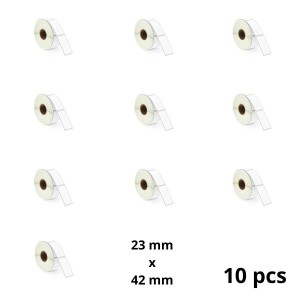 Zebra 23mm x 42mm Thermal Paper Labels 25 mm Core Dore Manufacturer, 10 pcs