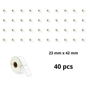Zebra 23mm x 42mm termopaberist etiketid 25 mm südamikuga, tootja Dore, 40 tk