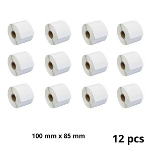 Zebra 3006082 100mm x 85mm Thermal Paper Labels 76 mm Core Dore Manufacturer, 12 pcs