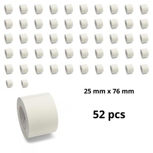 Zebra 3007207 25mm x 76mm Thermal Paper Labels 25 mm Core Dore Manufacturer, 52 pcs