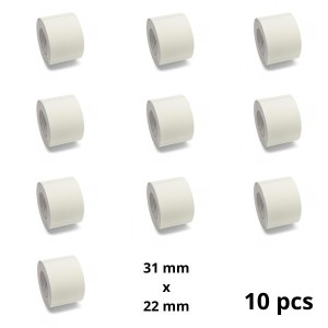 Zebra 3007208-T 31mm x 22mm Thermal Paper Labels 25 mm Core Dore Manufacturer, 10 pcs