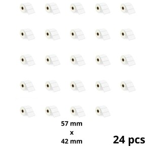 Zebra 67mm x 42mm Thermal Paper Labels 25 mm Core Dore Manufacturer, 24 pcs