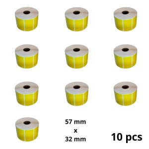 Zebra 800262-125 57mm x 32mm Thermal Paper Labels 25 mm Core Dore Manufacturer, 10 pcs