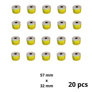 Zebra 800262-125 57mm x 32mm Thermal Paper Labels 25 mm Core Dore Manufacturer, 20 pcs