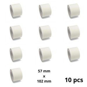 Zebra 800262-405 57mm x 102mm Thermal Paper Labels 25 mm Core Dore Manufacturer, 10 pcs