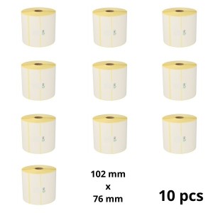 Zebra 800264-305 102mm x 76mm Thermal Paper Labels 25 mm Core Dore Manufacturer, 10 pcs