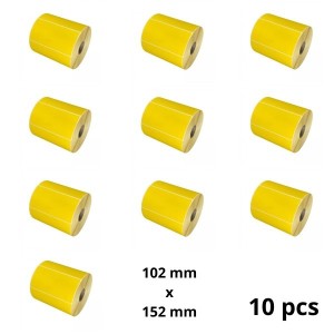 Zebra 800264-605 102mm x 152mm lämpöpaperitarrat 25 mm ytimellä, valmistaja Dore, 10 kpl