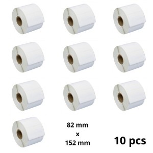 Zebra 82mm x 152mm Thermal Paper Labels 76 mm Core Dore Manufacturer, 10 pcs