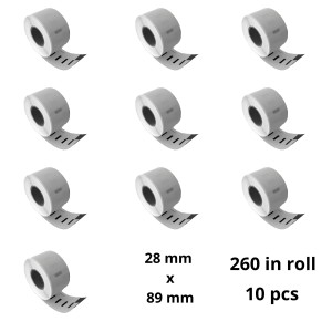 Dymo 99010 S0722370 label roll Dore compatible set 10 pcs removable
