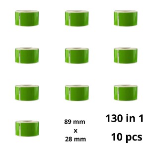 Dymo 99010 S0722370 Green label roll Dore compatible set 10 pcs
