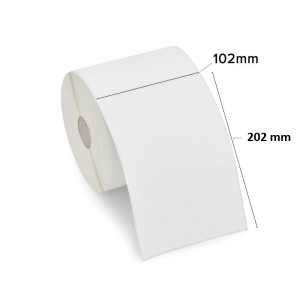 Термоэтикетки 102mm x 202mm, сердцевина 76 mm, рулон 900 шт