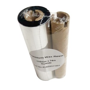 Wax-Resin 110mm x 74m Thermal Transfer Ribbon 12mm core