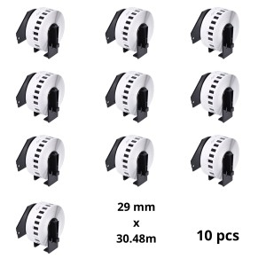 Brother DK-22210 DK22210 29mm x 30m термо рулоны этикеток Dore производитель, 10 шт