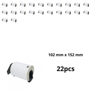 Brother DK-11241 DK11241 102mm x 152mm Thermal Paper Labels Dore manufacturer, 22 pcs