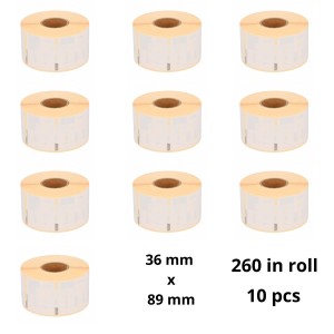 Seiko SLP-2RLE Dymo 99012 label roll Dore compatible set 10 pcs