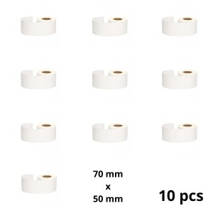 Zebra 70mm x 50mm Thermal Paper Labels 45 mm Core Dore Manufacturer, 10 pcs