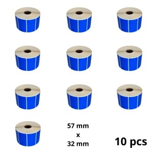 Zebra 800262-125 57mm x 32mm termopaberist etiketid 25 mm südamikuga, tootja Dore, 10 tk