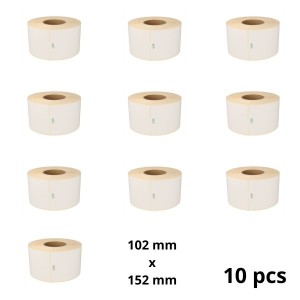 Zebra 800740-605 102mm x 152mm Thermal Paper Labels 76 mm Core Dore Manufacturer, 10 pcs