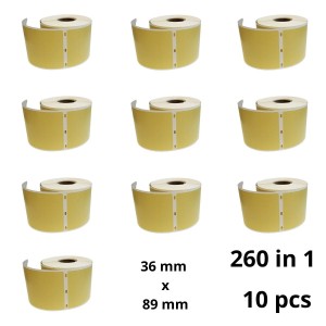 Dymo 99012 Gold S0722400 label roll Dore compatible set 10 pcs